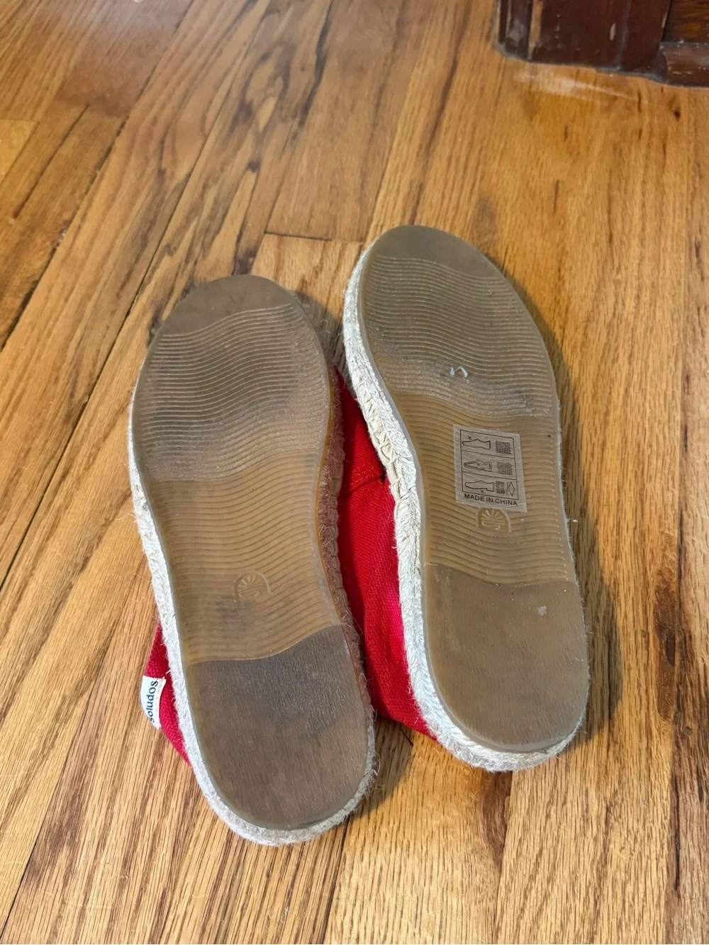 Soludos Red Canvas Espadrille Slip-Ons - Women